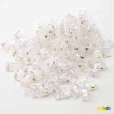 100 x Radio Shack 6P4C 4-Pin RJ11 RJ-11 Modular Telephone Cable Plug Adapter NEW