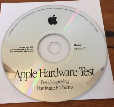 2002 Macintosh Hardware Test Diagnostic iBook v1.2.2 Mac Software Disc CD