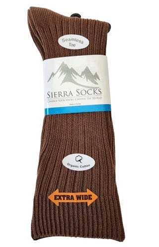 Sierra Socks Men's Combed Cotton Socks with Reinforced Toe, Dressy or Casual