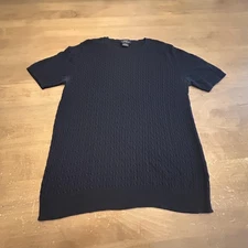 Brooks Brothers 346 Sweater Woman’s M / L Silk Cashmere Short Sleeve Cable Knit