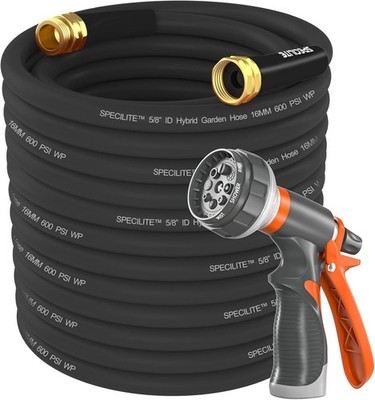 All-Weather 150 ft Water Hose with 3/4 Inch Brass Fittings - Leak-Proof Design