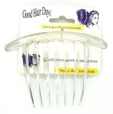 French Twist Comb – 7‑Tooth Curved Styling Comb for Elegant Updos, Crystal