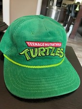 Unworn Adult Teenage Mutant Ninja Turtles Green Corduroy Snapback Hat