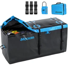Mockins 25 CuFt Large Trailer Hitch Cargo Carrier Bag | 60"x24"x31" All Weath...