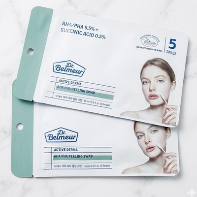 Dr. Belmeur AHA BHA Peeling Swab   Exfoliating Blackhead & Whitehead Care - 2pcs