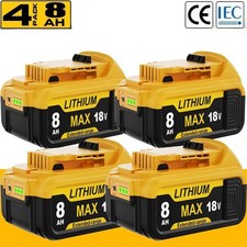 4X 18V 5.0Ah Battery for Dewalt DCB180 DCB181 DCB182 DCB183 DCB184 DCB200 DCB205