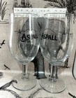 Aspall Suffolk Cider Pint Glasses x 2  Goblet Pedestal