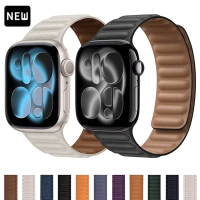 ⭐️RESTOCK⭐️ Leder Magnet Loop Armband für Apple Watch Series - Bild 1 von 3