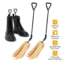 Pair Boot Stretcher Shoe Shaper Wooden Western Cowboy Boot Tree Expander for Men