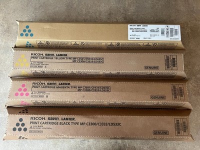 LOT OF 4 GENUINE RICOH SAVIN LANIER TONER 841276 841493 841422 841421