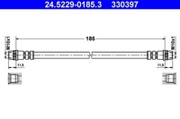 ATE Bremsschlauch 24.5229-0185.3 FüR Renault Clio Avantime Megane ScÉNic Espace