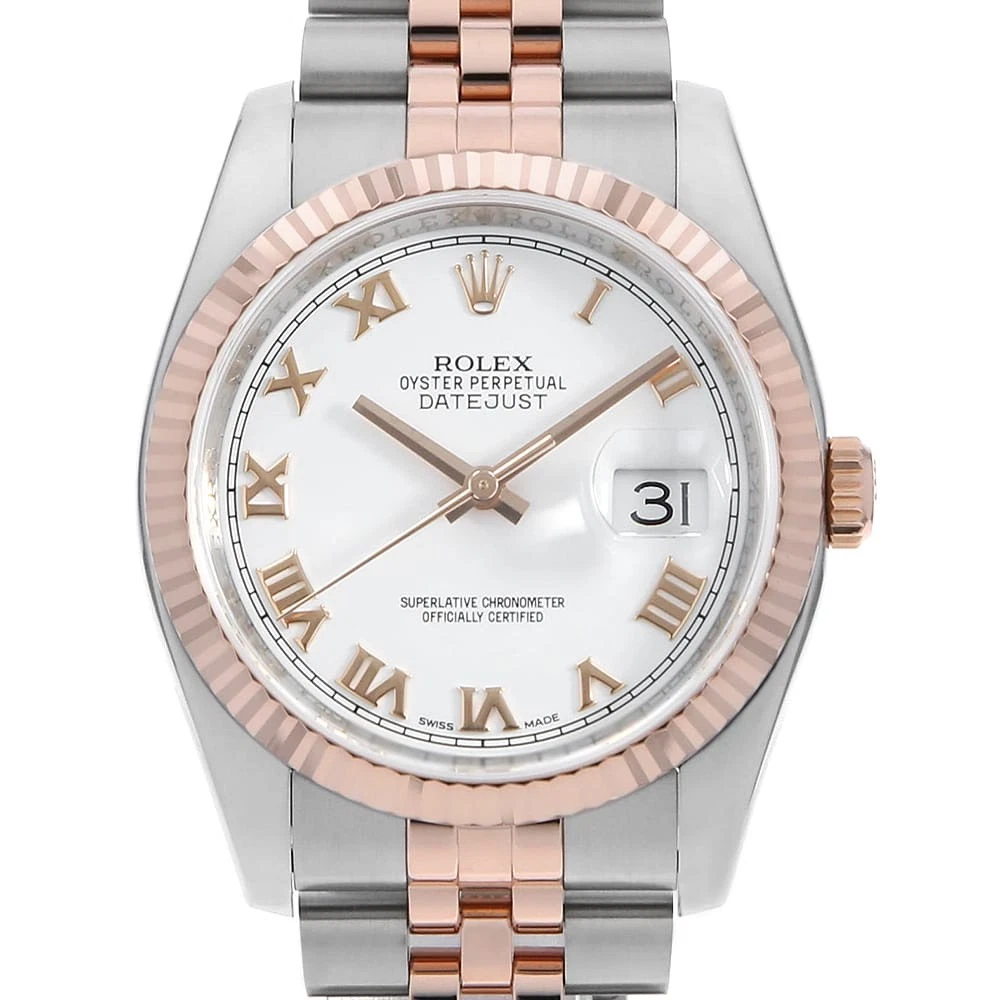 Rolex — ROLEX DATEJUST 36 116231 white Rome Random Number second hand mens