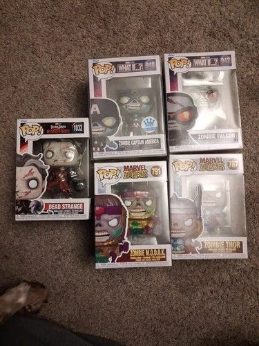 Lot Of 5 Marvel Zombies Thor Modok What If Zombie Falcon Captain America Strange