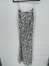 Zara Midi Satin Slip Dress Floral Large Boho City Casual Sexy Hot Y2K