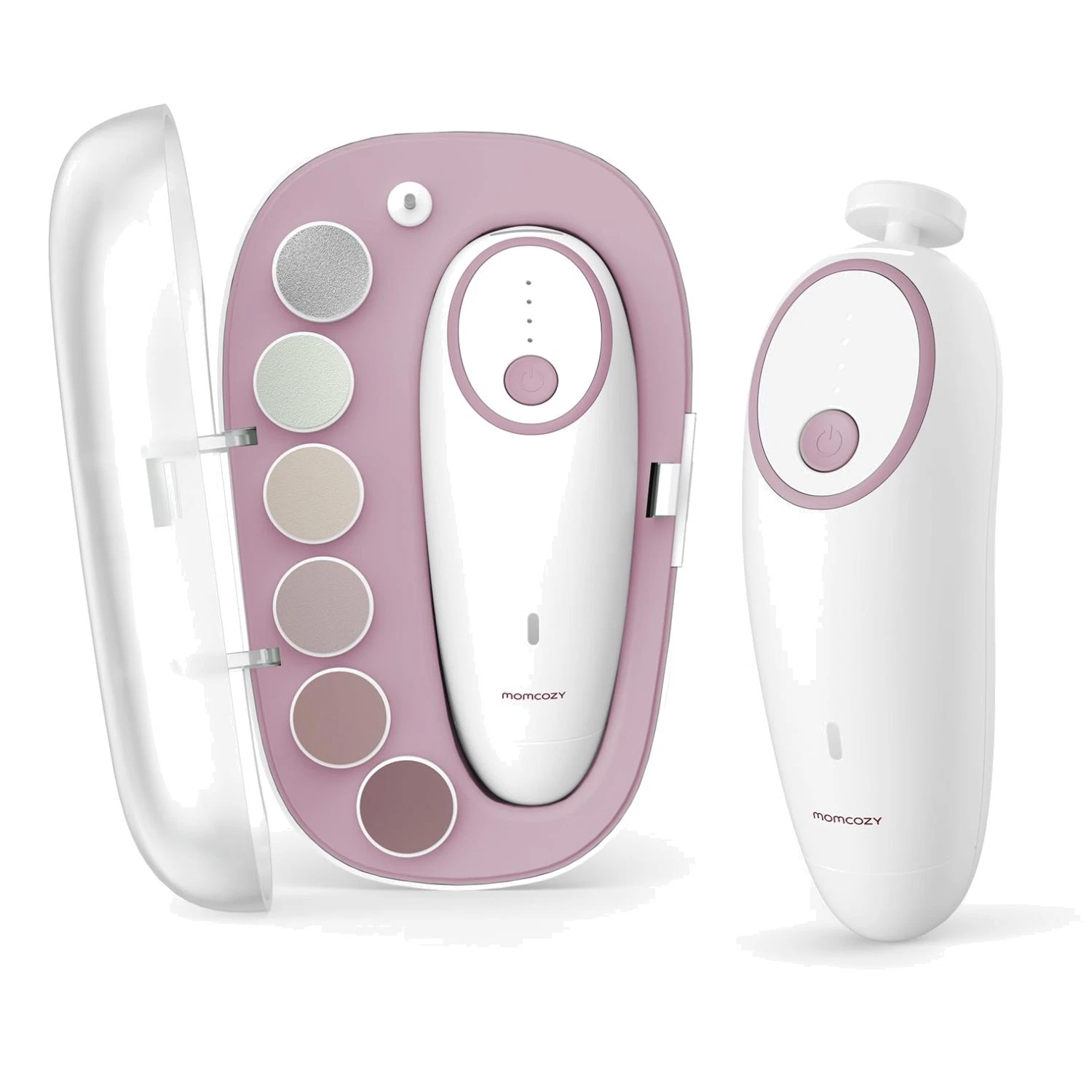 Electric Baby Nail File Trimmer with LED Light, Pink