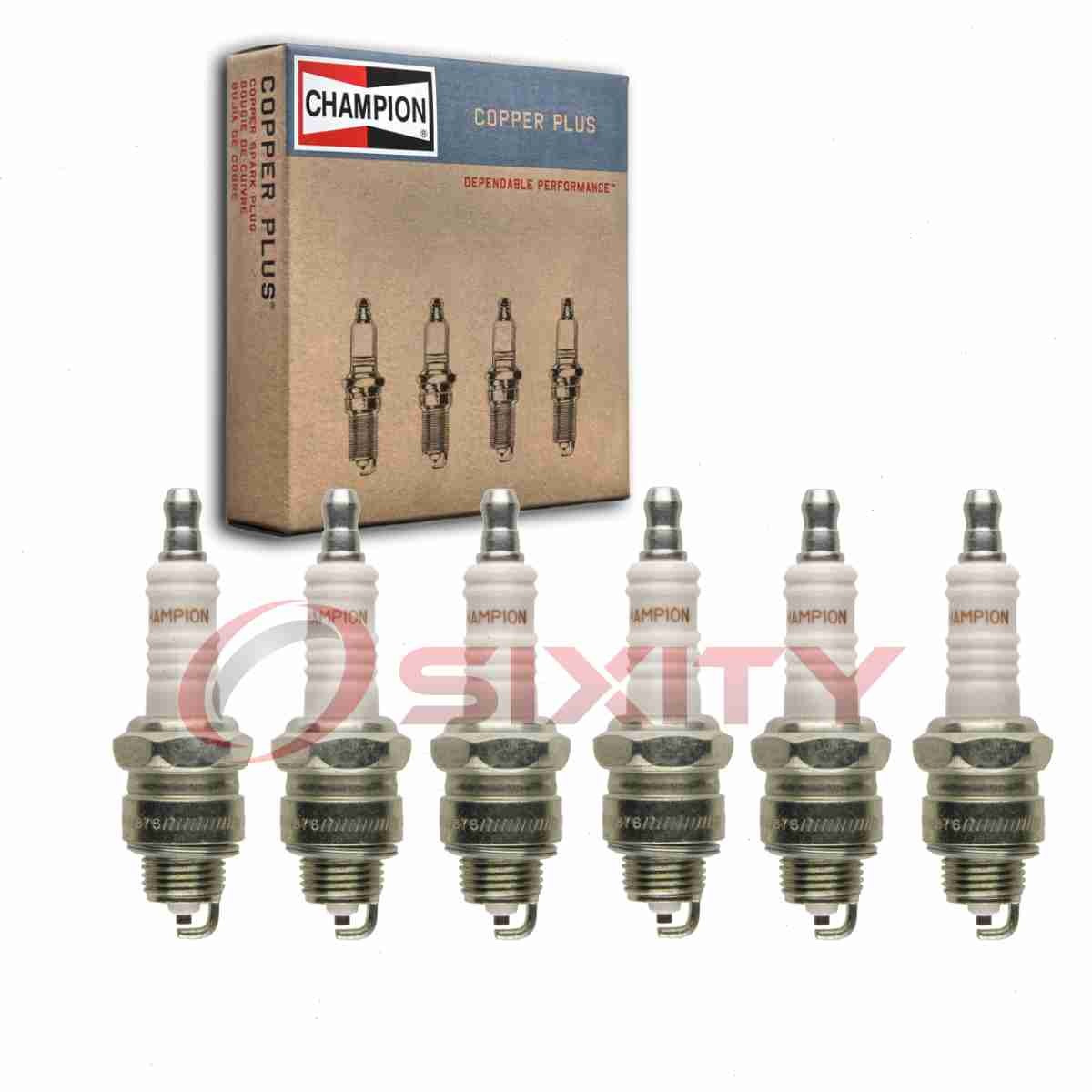 6 pc Champion Copper Plus 58 Spark Plugs for XR4 WR9FP WR9FC WR9F WR10FC tc