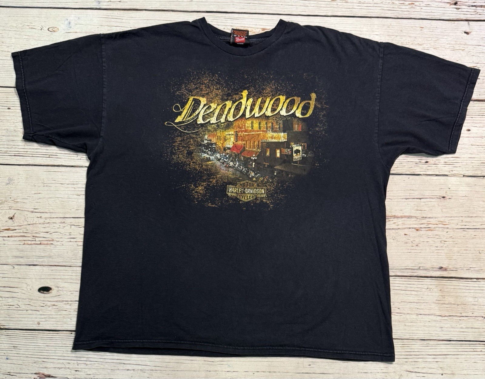 Harley Davidson Motorcycles Deadwood South Dakota Longhorn Graphic Shirt Sz 2XL