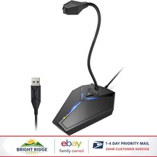 USB Desktop Microphone with Mute Button for Gaming, Podcasting Streaming