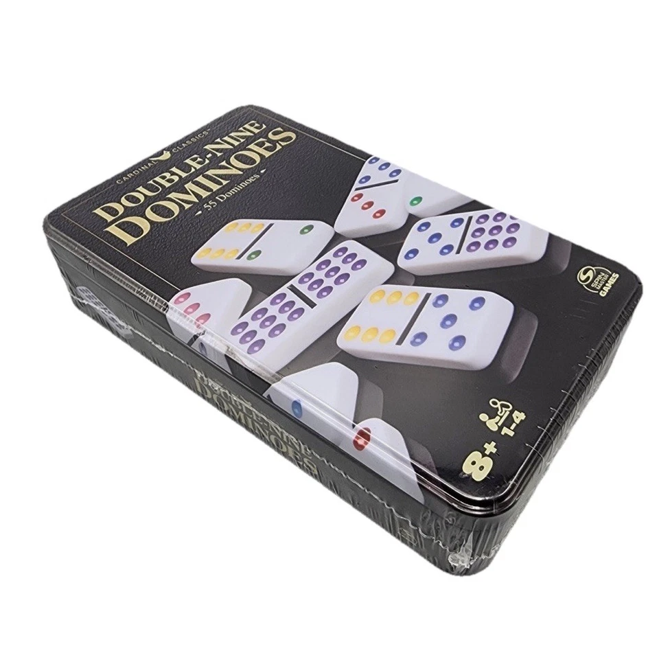 Cardinal Classics Double- Nine Dominoes Game w/ 55 Dominoes & Sealed Tin Box - Image 4 of 4