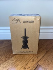 Old Mountain Cast Iron Mini Replica Pot Belly Stove New In Box W/ Accessories