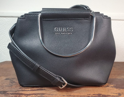GUESS Women s Feldstein Satchel Hand Bag Black