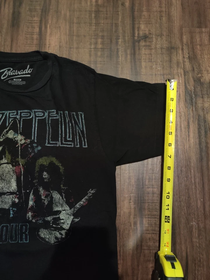 VTG Bravado Licensed Medium Led Zeppelin 1975 Tour Tee Shirt Faded Rock Band - Image 4 of 4