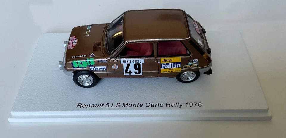 Renault R5 LS N 49 Rally Montecarlo 1975 1/43 Spark - Immagine 4 di 4