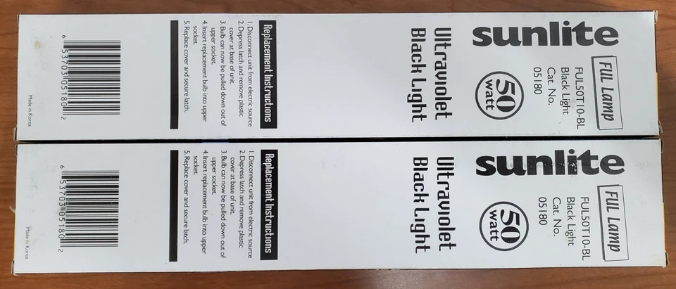 Sunlite FUL50T10-BL Black Light Compact Fluorescent 120V 50W 4-pin Bulbs (Qty 2) - Image 2 of 2