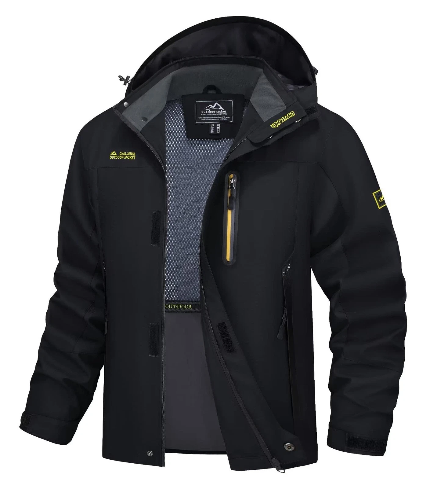 MAGCOMSEN Mens Rain Jackets Waterproof with Hood Lightweight Windbreaker Spri...