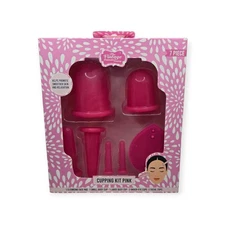 NIB The Vintage Cosmetic Company 7 Piece Cupping Kit Pink | Massage Tool