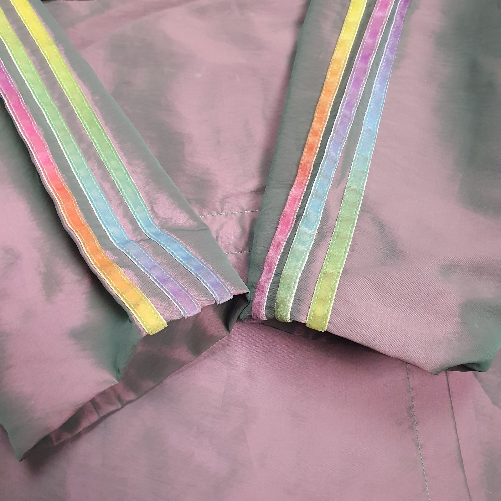 Adidas Originals x Jeremy Scott Windbreaker Purple Hooded Jacket Size Medium thumbnail 6