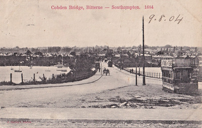 EKE 1904 Postkarte, Cobden Bridge, Bitterne, Southampton