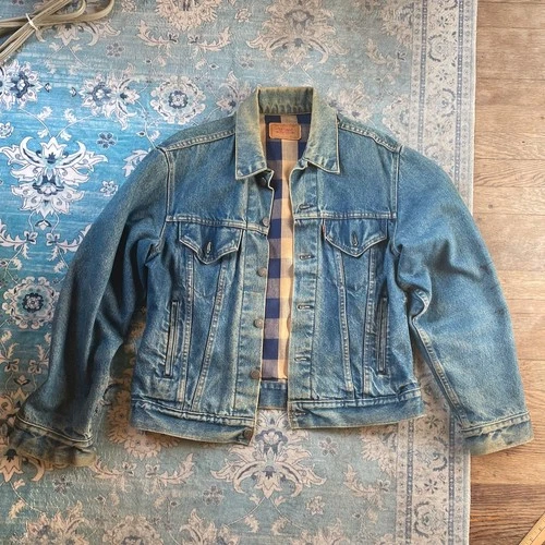 Levi's Vintage 80's Flannel-Lined Denim Trucker Jacket (70401 0824) - Size M/L - product listing photo