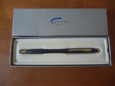 Classic Vintage Cross Pen Matte Black w/ Gold Trim in Box w/ Black Ink