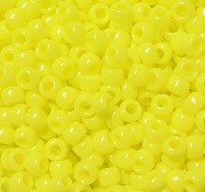 Neon Yellow 9x6mm Pony Beads 500pc USA crafts kids school church beading fun