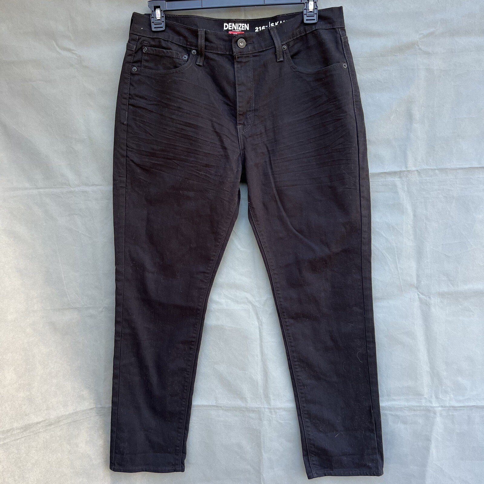 Levi's Denizen 216 Skinny Fit Black Jeans Pants Men's Size 36 X 30