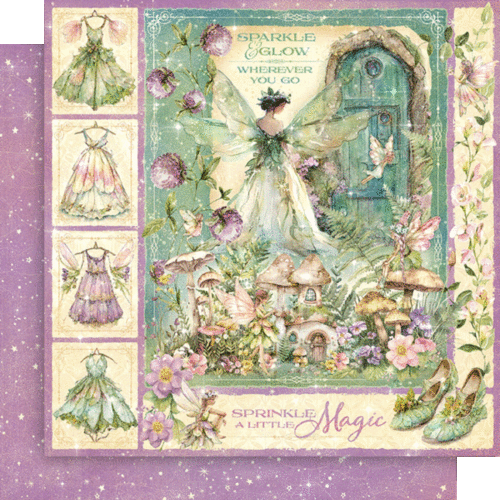 GRÁFICO 45 "BOUTIQUE DE HADAS" 12x12 PAQUETE DE PAPEL HADAS CAPRICHOSAS LUGAR DE SCRAPJACK - Imagen 2 de 13