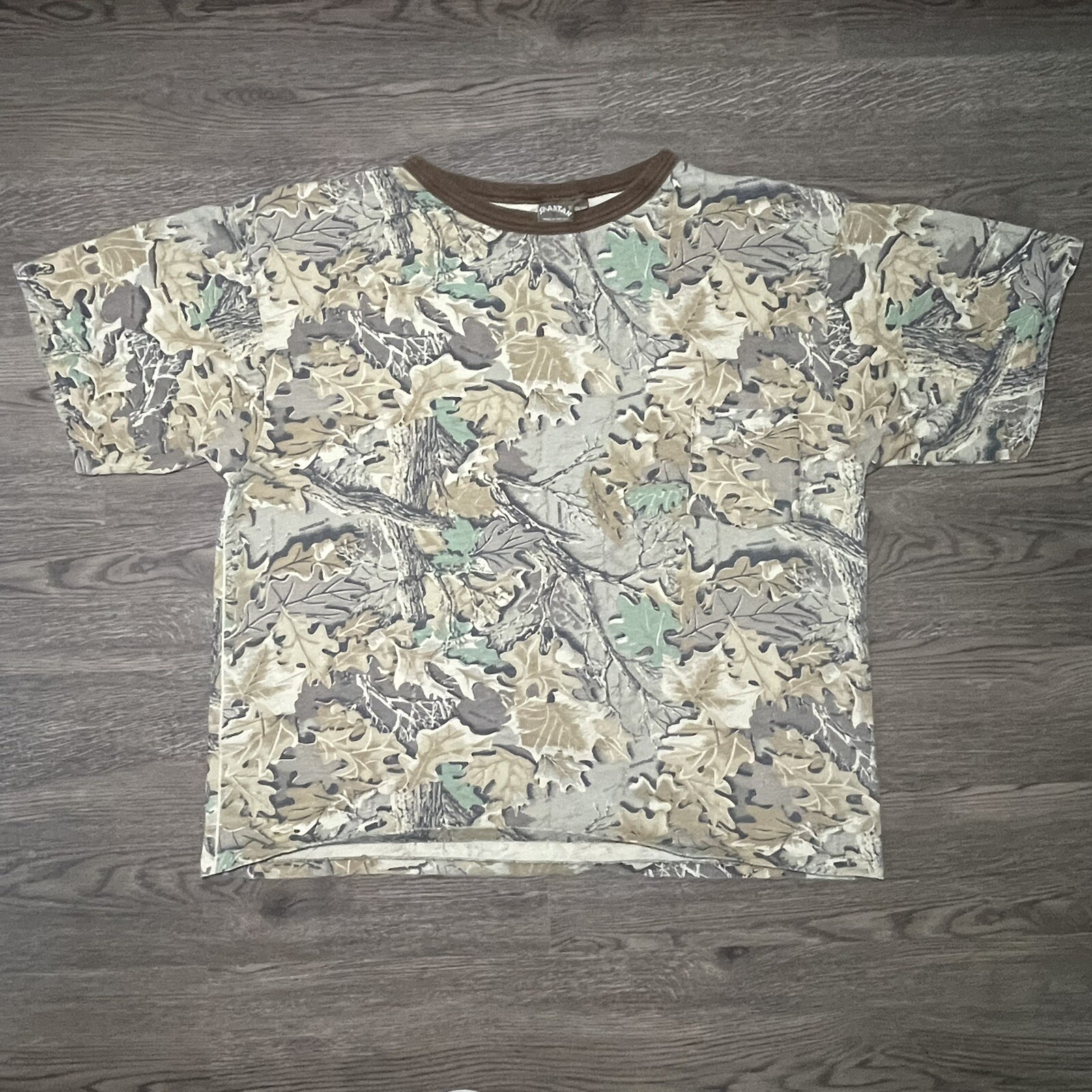 Vintage Spartan Realtree Men's XXL XXXL Single Stitch Pocket  T Shirt Camo USA