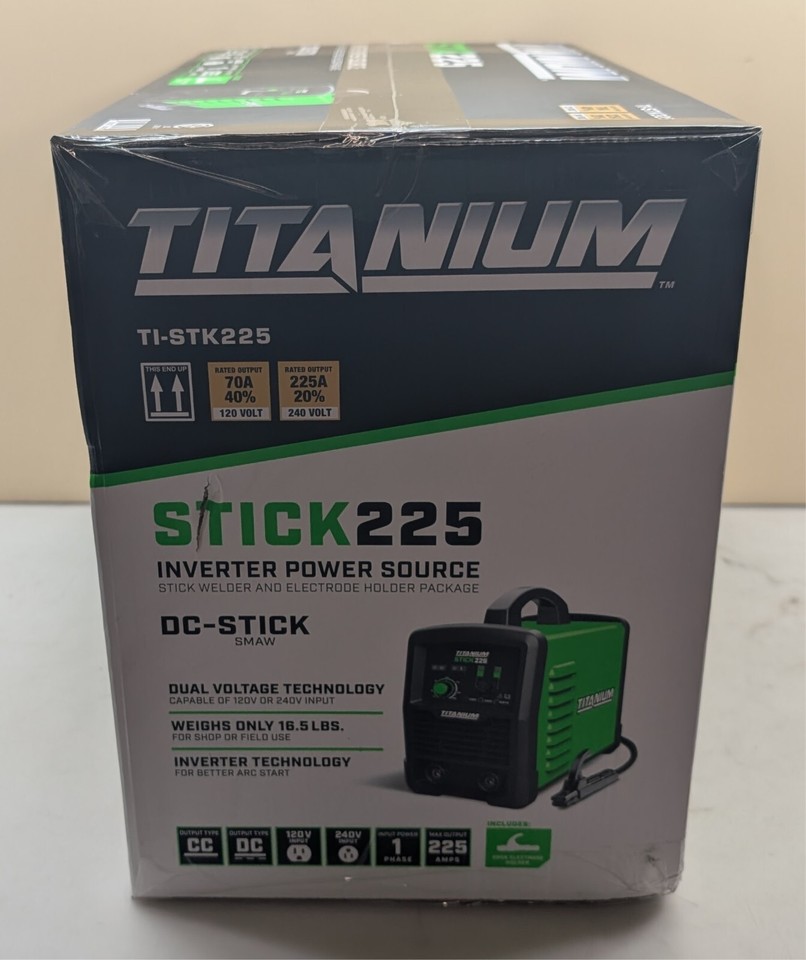 NEW Titanium Stick 225 Inverter Stick Welder & Electrode Holder Pkg TISTK225 792363649780 eBay