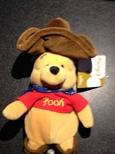 The Disney Store Parks Cowboy Pooh 8  Mini Bean Bag Plush, Winnie The Pooh, NWT