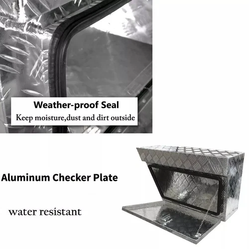 30" Aluminium Undertray Tool Box Ute Flat Underbody Toolbox Right Side - Picture 7 of 13