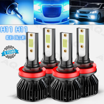 For Chevy Silverado 1500 2500 HD Crew Cab Pickup 2022-2024 4x Blue LED Headlight