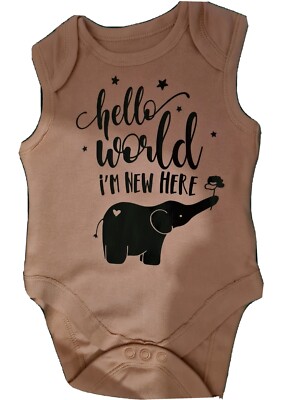Personalisierte individuelle ärmellose Baby Weste Hello World