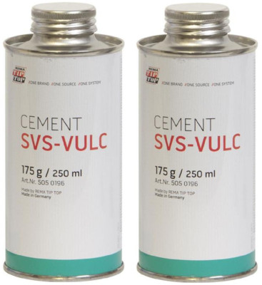 2 x REMA TIP TOP Vulcanising Fluid 175g Can (SVS-VULC) - 250ml - TY100x2