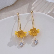 Elegant Flower Dangle Drop Earrings for Women