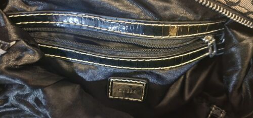 Vintage GUESS Tasche Handtasche Monogramm Medium Y2K BRONZE Farbe Hardware 17" Länge - Bild 10 von 11