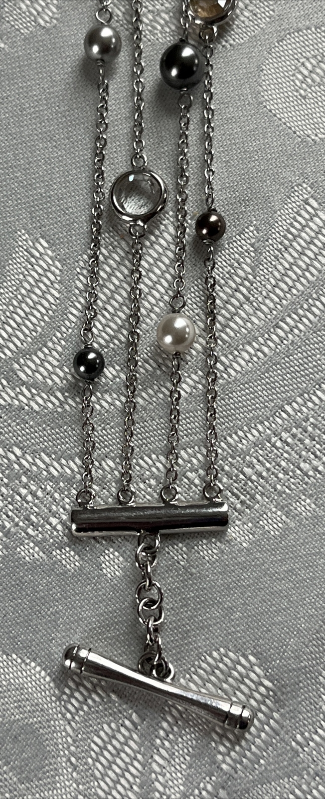 Lia Sofia 4 Strand Silver Bracelet Gemstones Togg… - image 5