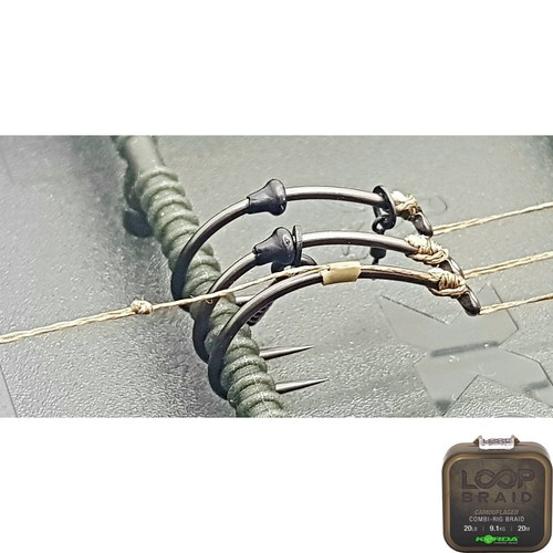 3 Danny Fairbrass Kombi-Rigs Korda Schleife Zopf bereit gebunden Karpfen-Rigs Ausleger Haar - Bild 2 von 5