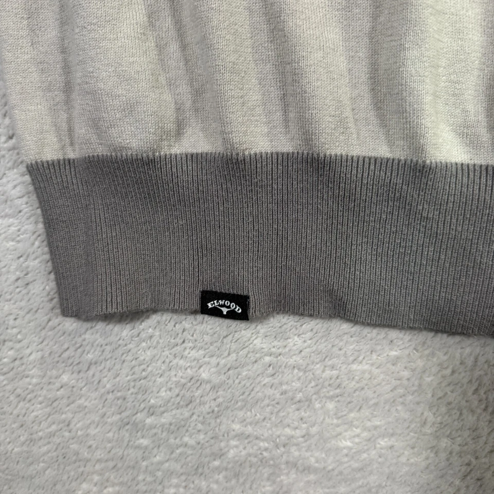 Suéter Pullover Elwood Para Hombre Grande Multi Rayas Tejido Manga Raglán Cuello Redondo Foto 4 de 4