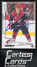 Christian Dvorak 2017-18 O-Pee-Chee #61 Arizona Coyotes TTM/IP Signed Auto